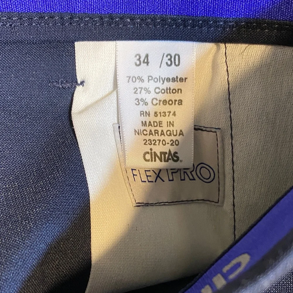 Cintas Navy Work Cargo Pants with Multiple Utility Pockets - Picture 2 of 4